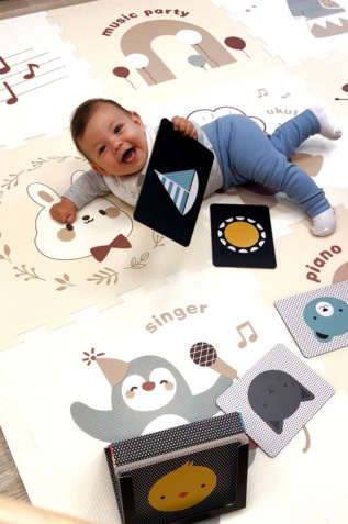 2Kids Toys Podložka na hraní Zvířecí párty 9 dílů