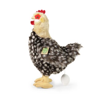 Plyšová slepice kropenatá stojící 33 cm s vejcem ECO-FRIENDLY