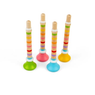 Bigjigs Toys Trumpetka 1 ks modrá