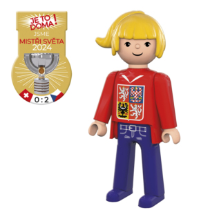 efko Igráček Fanynka MS v hokeji 2024 červený dres - figurka
