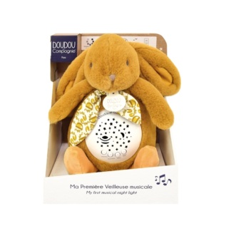 Doudou Hrací skříňka s projekcí Králíček hnědý