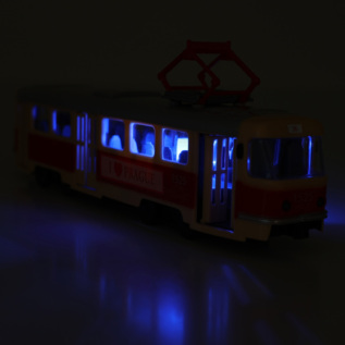 Tramvaj která hlásí zastávky česky 28 cm PRAGUE