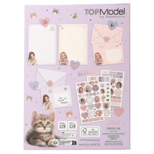 Dopisní sada se samolepkami Top Model Cat Love, Talita
