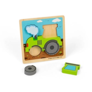 Bigjigs Toys Vkládací puzzle Traktor