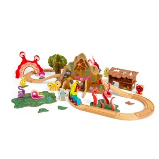 Bigjigs Rail Dřevěná vláčkodráha Příšerky
