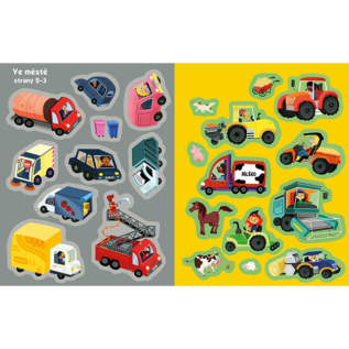 Knížka samolepková Stroje