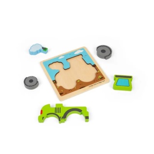 Bigjigs Toys Vkládací puzzle Traktor
