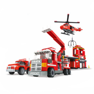 Kompatibilní stavebnice BLOXO hasiči set 636 ks
