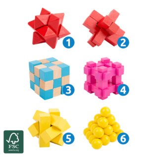 small foot Barevný hlavolam 1ks žlutá hvězda