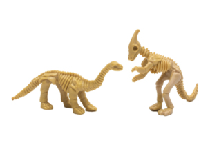 Igráček Paleontoložka - figurka s vykopávkami dinosaurů Parasaurolophuse a Diplodocuse
