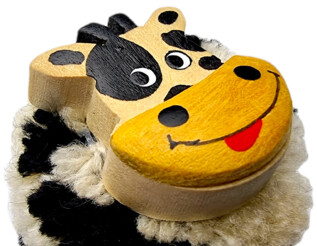 2Kids Toys Dřevěná magnetka velká pompon Kráva