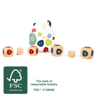 small foot Displej Edukativní kostky počítání 12 ks