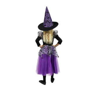 Dětský kostým čarodějnice fialová (M)