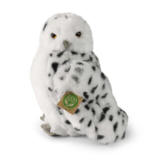 Plyšová sova sněžná s otáčející hlavou 28 cm ECO-FRIENDLY