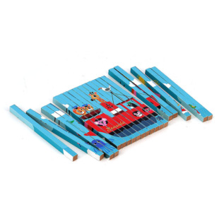 Vilac Dřevěná 4D skládačka Dopravní prostředky