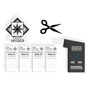 Sada dopravní policie s terčíkem a píšťalkou