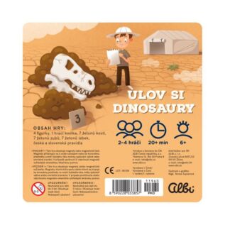 Magnetická hra na cesty - Ulov si dinosaury