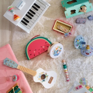 Vilac Dřevěná vícebarevná pruhovaná flétna