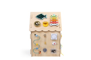 2Kids Toys Activity board Domeček přírodní