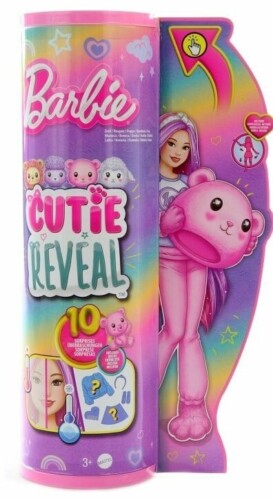 Barbie Cutie Reveal Barbie pastelová edice - medvěd HKR04 TV