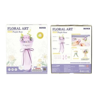 RoboTime 3D skládačka Fialová růže