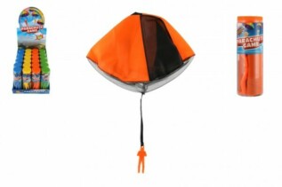 Parašutista figurka s padákem létající 9cm 4 barvy