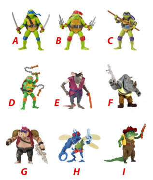 Teenage Mutant Ninja Turtles Základní akční figurka 11 cm Ast.