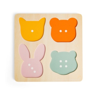 Bigjigs Toys Vkládací puzzle počítání Zvířátka