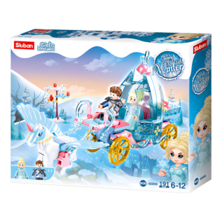 Sluban Zimní víly M38-B0896 Kočár s kouzelným jednorožcem