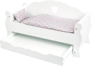 small foot Dřevěná postýlka pro panenku bílá