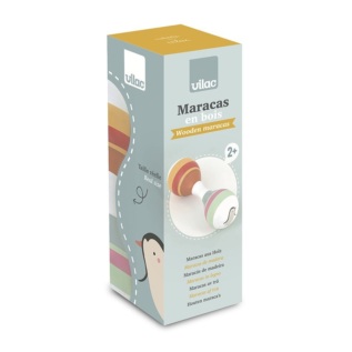 Vilac Dřevěná dvojitá rumba koule Zvířata světa Sarah Betz