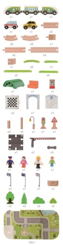 2Kids Toys Vláčkodráha Vesnice 110 dílů