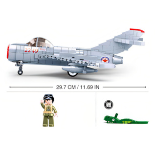 Sluban Model Bricks M38-B0983 Proudový stíhací letoun MiG-15