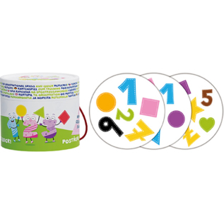 Hra Postřeh! Čísla-barvy-tvary