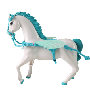 Kočár s okřídleným koněm a světlem