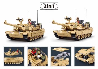 Sluban Model Bricks M38-B1365 Bitevní tank M1A2 Abrams TUSK II 2v1