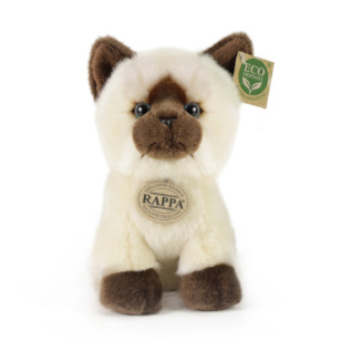 Plyšová kočka siamská sedící 18 cm ECO-FRIENDLY