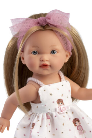 Llorens 28038 VALERIA - realistická panenka s celovinylovým tělem - 28 cm