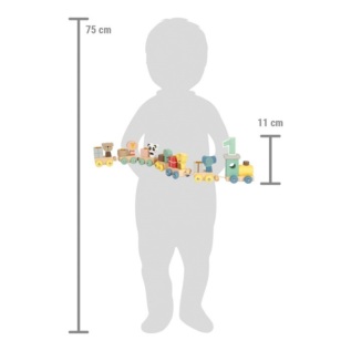 small foot Dřevěný narozeninový vláček se zvířátky
