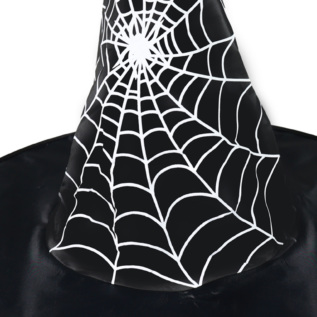 Dětský klobouk s pavučinou bíly dekor