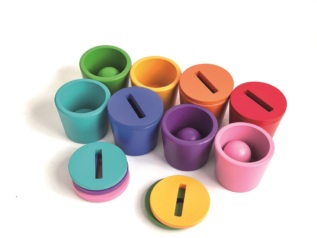 2Kids Toys Duhové kuličky, mince a kalíšky 8 barev