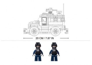 Sluban Policejní terénní vozidlo Tiger na dálkové ovládání M38-B1156