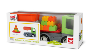 efko MultiGO 1+2 Stavební deska - Igráčkovo auto, 2 nástavby, kostky