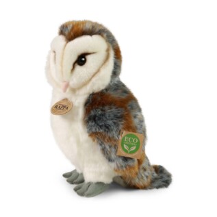 Plyšový pták sova pálená 27 cm ECO-FRIENDLY