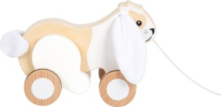 small foot Dřevěná tahací hračka Králík se šustivými oušky