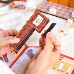 RoboTime 3D dřevěná skládačka Miniatura domečku Medová cukrárna