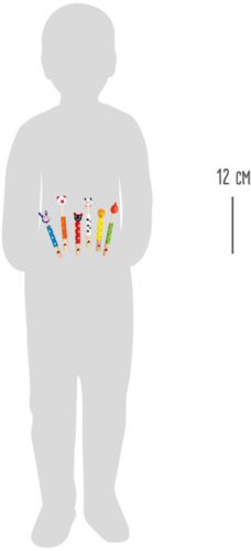 small foot Dětská dřevěná píšťalka Zvířátka 6 ks