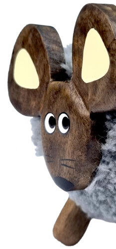 2Kids Toys Dřevěná figurka XL pompon Myš