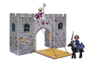 Igráčkův Hrad - hrací set s figurkami rytířů a koněm