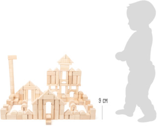 small foot Dřevěné kostky 200 ks natural